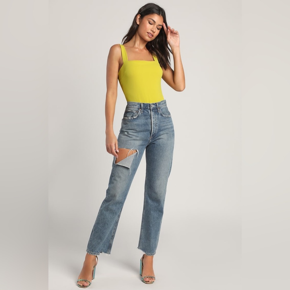 Lulu’s light-neon/lime-green bodysuit